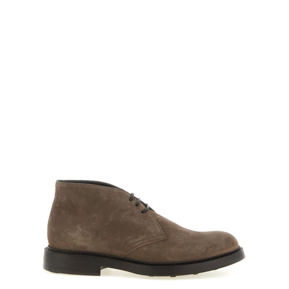 Doucal's Brown Lamb Leather Ankle Men's Boots